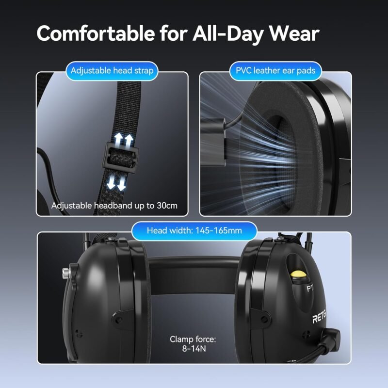 ANC Noise Canceling Walkie Talkie Headset Behind the Head - Image 6