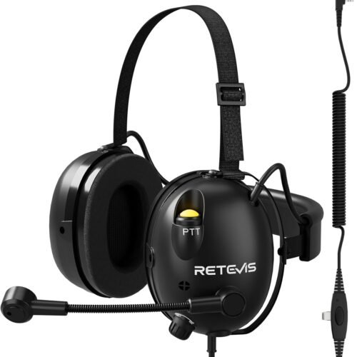 ANC Noise Canceling Walkie Talkie Headset Behind the Head