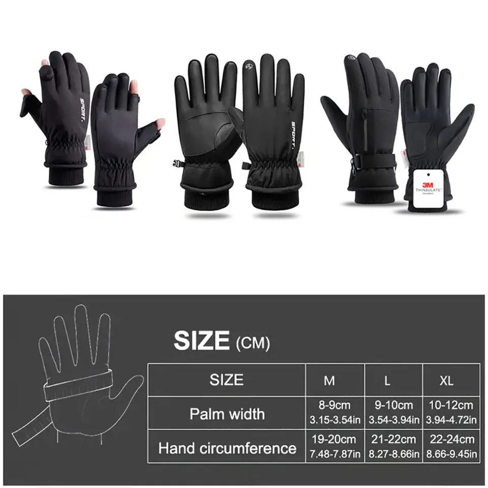 Waterproof & Windproof -30°F Winter Gloves for Men/Women, 3M Thinsulate Thermal Gloves Touch Screen Warm Gloves for Skiing,Cycling,Motorcycle,Running - Image 6