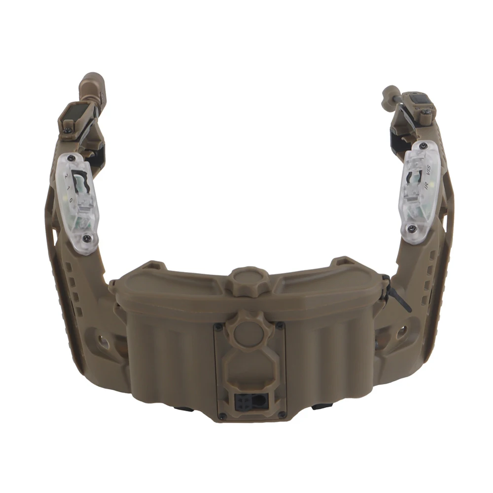 Tactical Modular ARC Rail Helmet Light Set – Battery Box, IR Light, LED Flashlight & Dual Signal Light for FAST Helmets