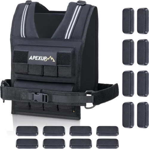 Adjustable Weighted Vest for Men Woman - Weight Training & Crossfit Workout Plate Carrier - Tactical Fitness 20lbs/30lbs/40lbs