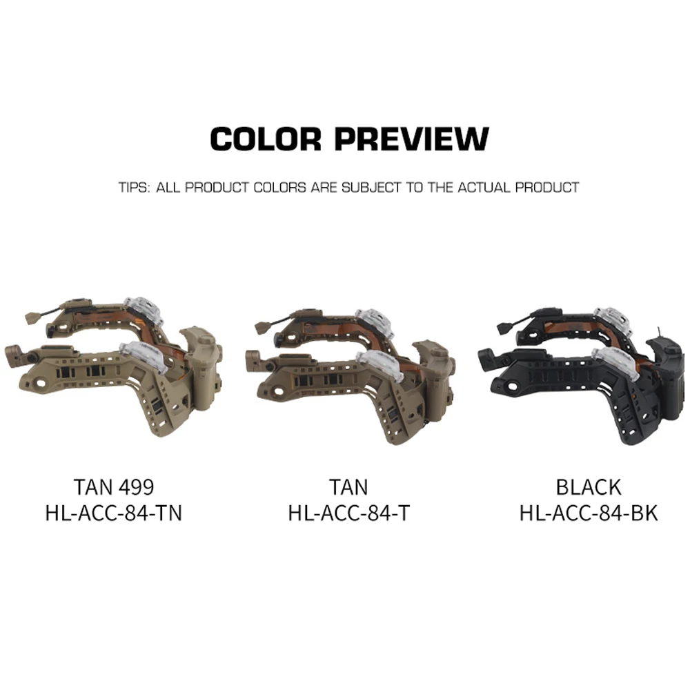 Tactical Modular ARC Rail Helmet Light Set – Battery Box, IR Light, LED Flashlight & Dual Signal Light for FAST Helmets - Image 6