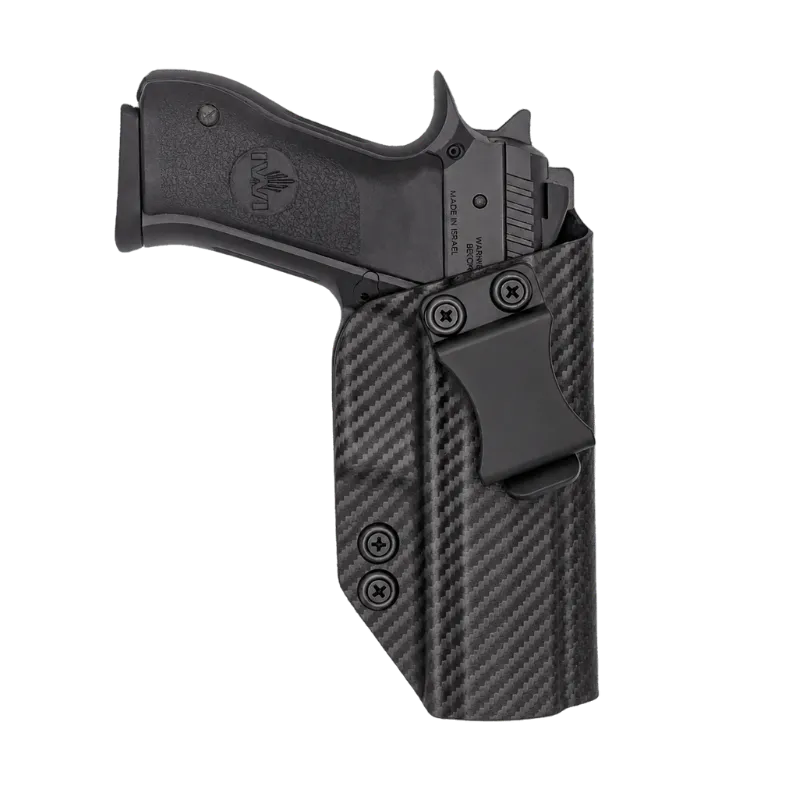 Iwi Jericho 941 F9 FS IWB Kydex Holster carbon right