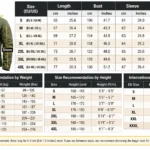 Tactical Jacket Size Chart Infographic